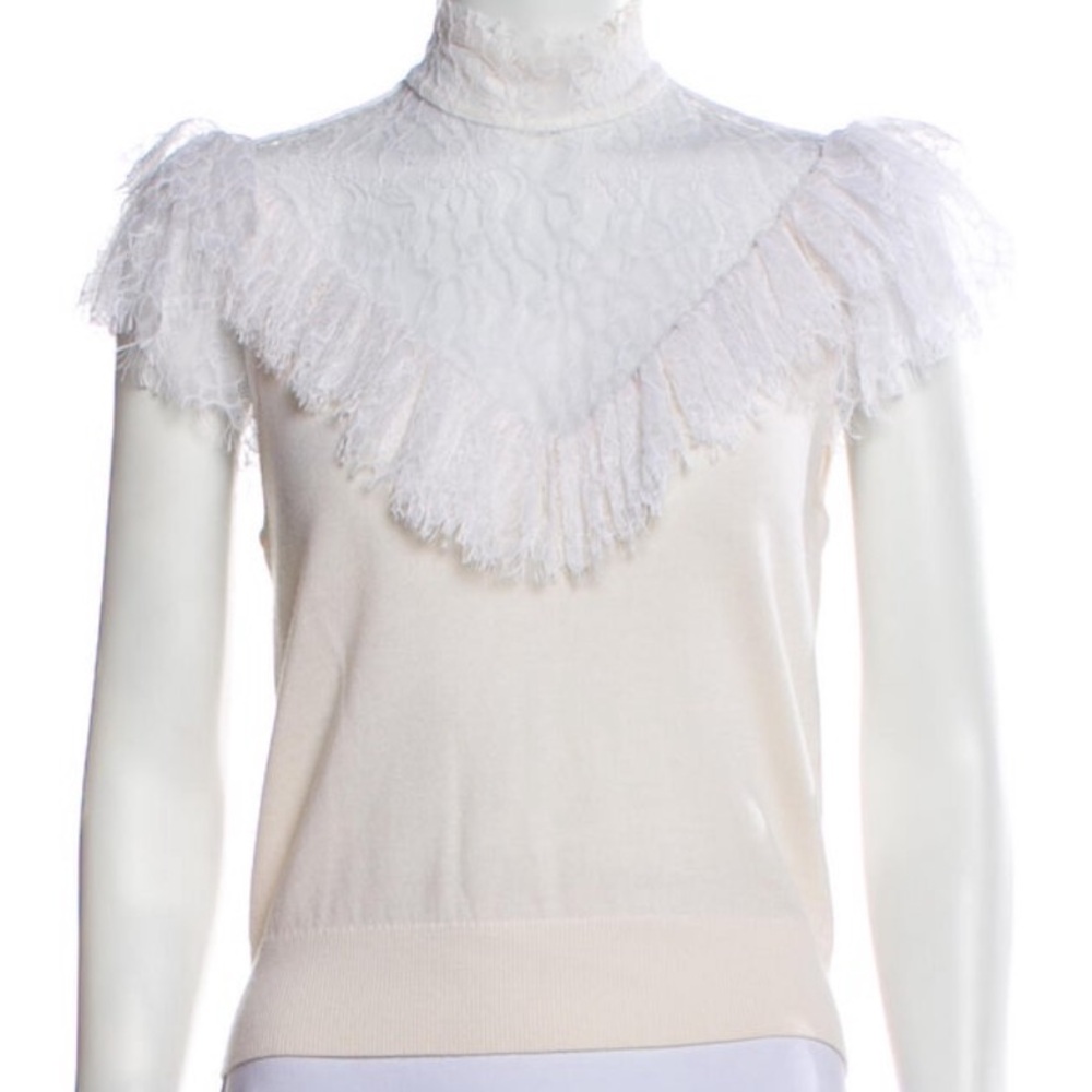 Alice + Olivia Mock Neck Blouse Size S